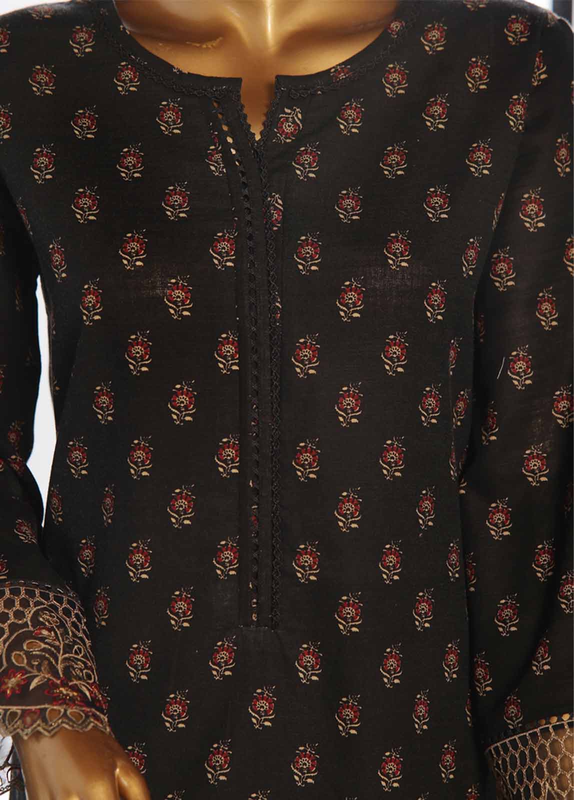 Bin Saeed Fabric - WKE-031 -3 Piece Khaddar Chikankari Stitched Suit