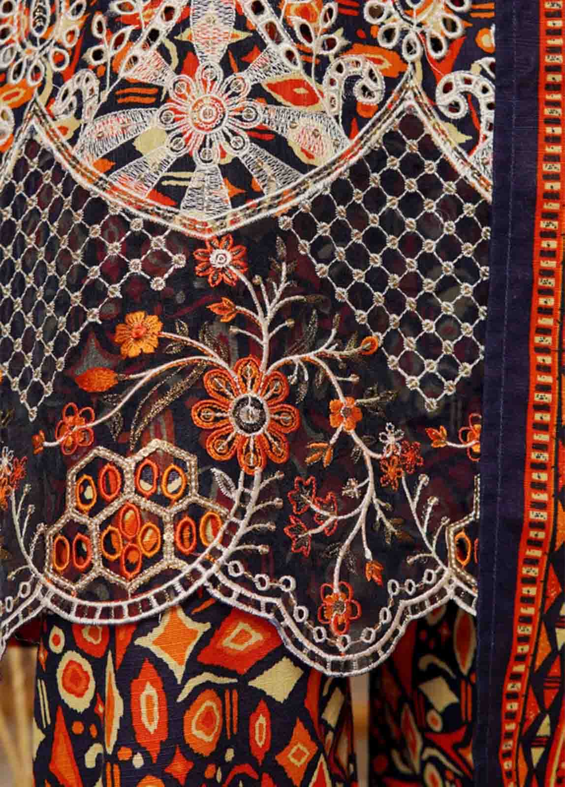 Bin Saeed Fabric - WKE-035- 3 Piece Khaddar Emboidered Stitched Suit