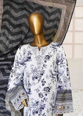 Bin Saeed Fabric - WKE-037-3 Piece Khaddar Embroidered