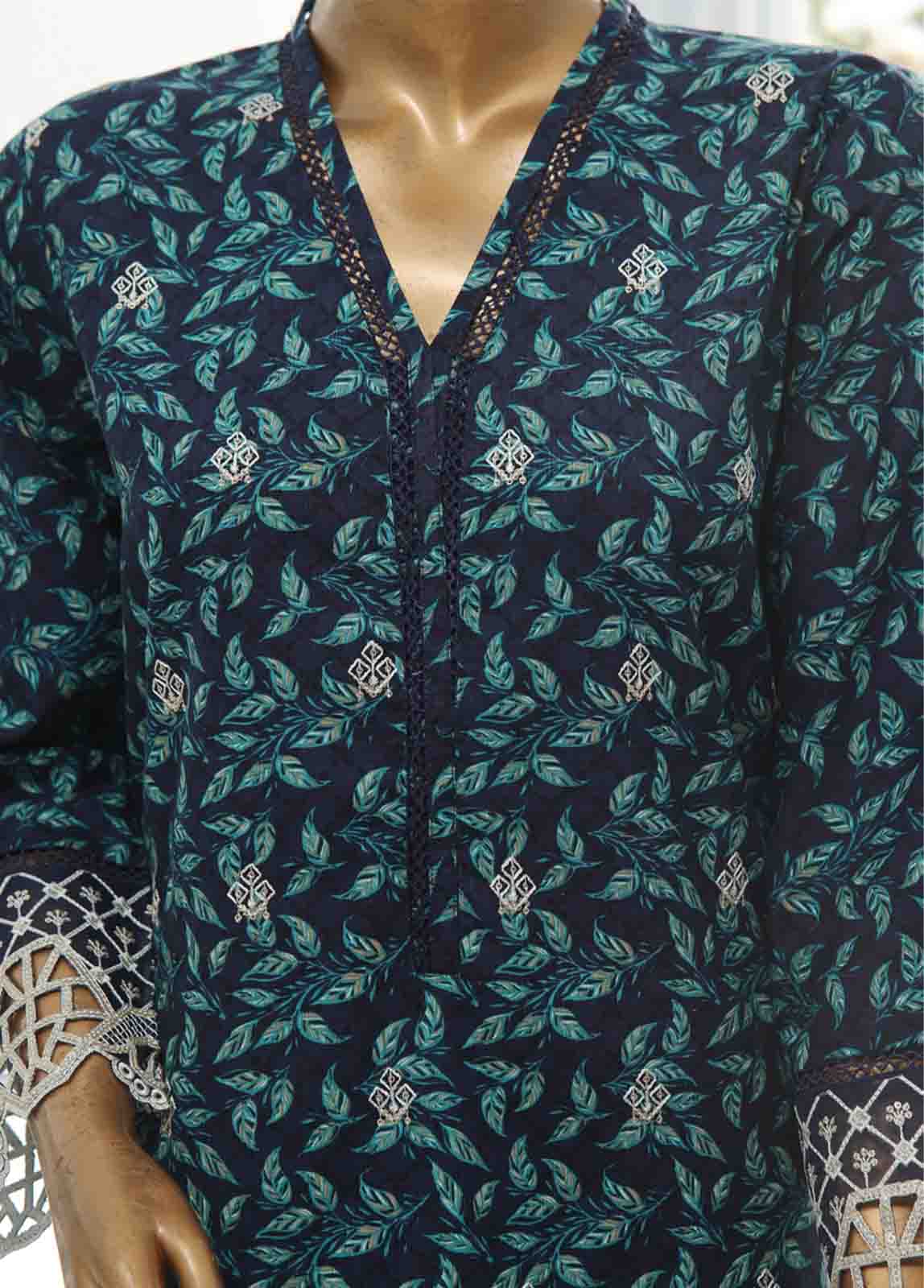 Bin Saeed Fabric - WKE-038 A -3 Piece Khaddar Chikankari Stitched Suit