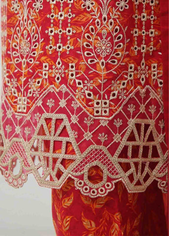 Bin Saeed Fabric - WKE-040 A -3 Piece Khaddar Chikankari Stitched Suit