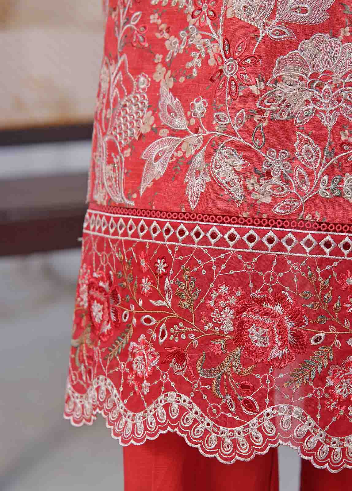 Bin Saeed Fabric - WKE-043 C -3 Piece Khaddar Embroidered Stitched Suit