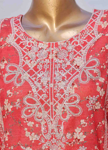 Bin Saeed Fabric - WKE-043 C -3 Piece Khaddar Embroidered Stitched Suit