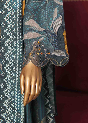 Bin Saeed Fabric - WKE-046 C -3 Piece Khaddar Embroidered Stitched Suit