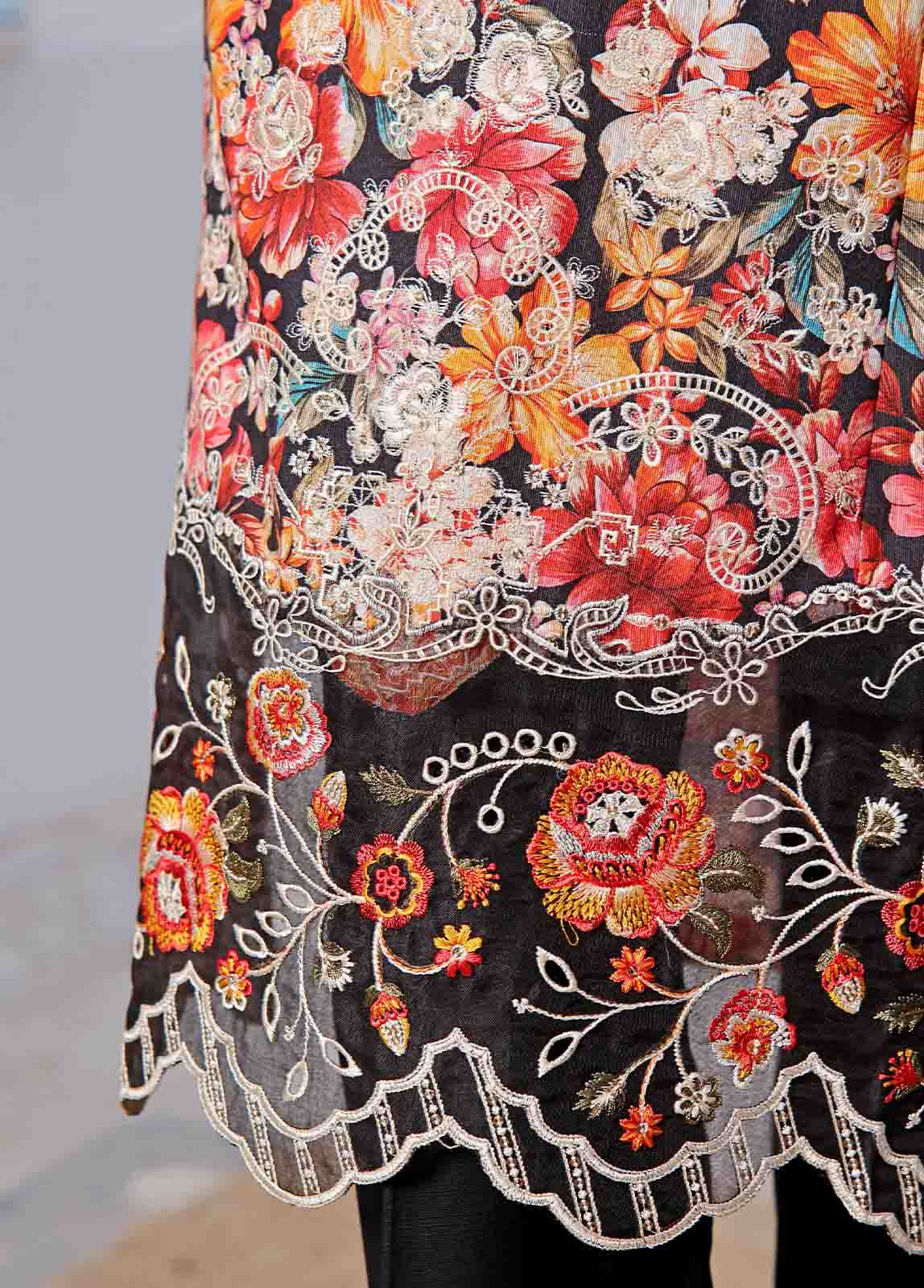 Bin Saeed Fabric - WKE-047 C -3 Piece Khaddar Embroidered Stitched Suit