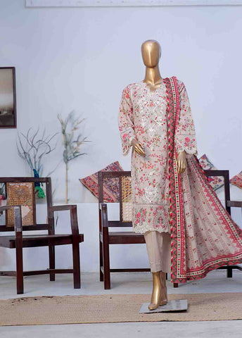 Bin Saeed Fabric - WKE-050 C -3 Piece Khaddar Embroidered Stitched Suit