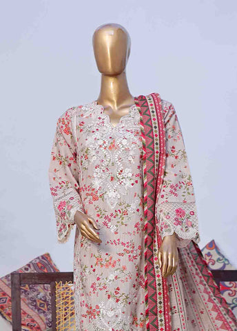 Bin Saeed Fabric - WKE-050 C -3 Piece Khaddar Embroidered Stitched Suit