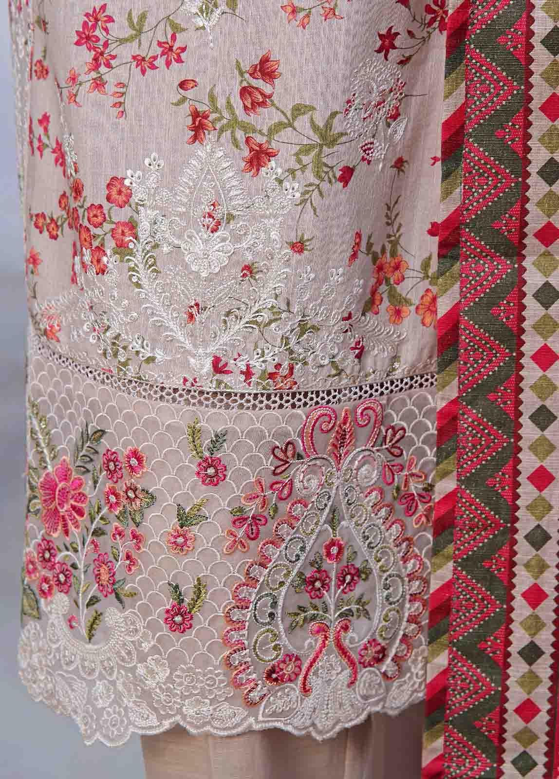 Bin Saeed Fabric - WKE-050 C -3 Piece Khaddar Embroidered Stitched Suit