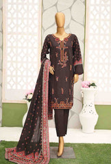 WKE-052-3 Piece Khaddar Embroidered Suit