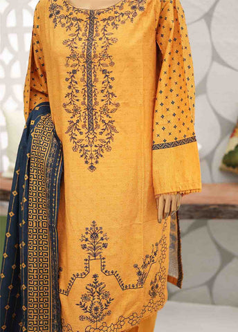Bin Saeed Fabric - WKE-053-3 Piece Khaddar Embroidered Suit