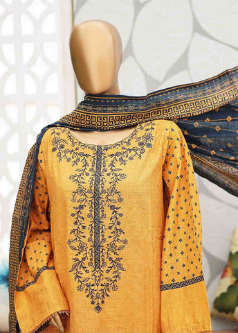 Bin Saeed Fabric - WKE-053-3 Piece Khaddar Embroidered Suit