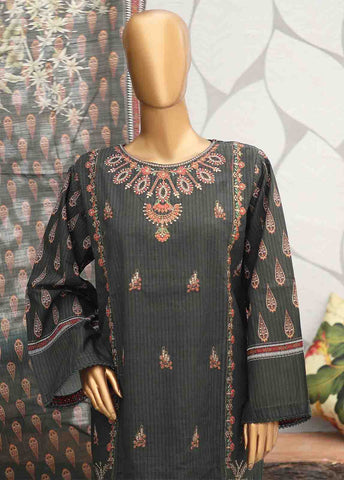 Bin Saeed Fabric - WKE-055-3 Piece Khaddar Embroidered Suit