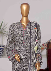 WKE-057 C -3 Piece Khaddar Embroidered Stitched Suit