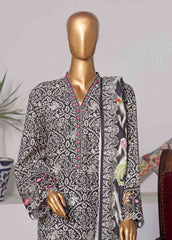 WKE-057 C -3 Piece Khaddar Embroidered Stitched Suit