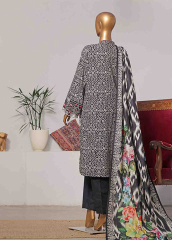 Bin Saeed Fabric - WKE-057 C -3 Piece Khaddar Embroidered Stitched Suit