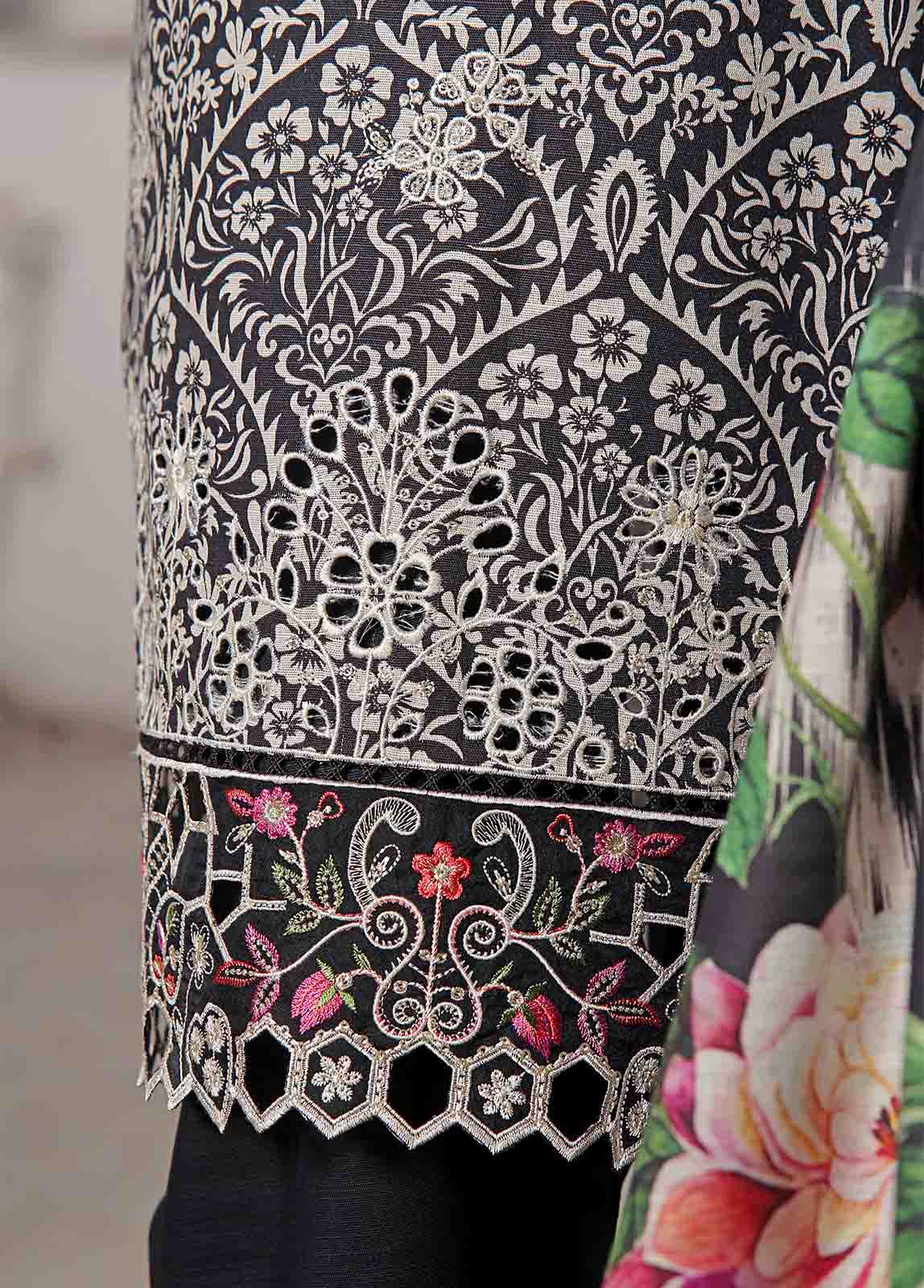 Bin Saeed Fabric - WKE-057 C -3 Piece Khaddar Embroidered Stitched Suit