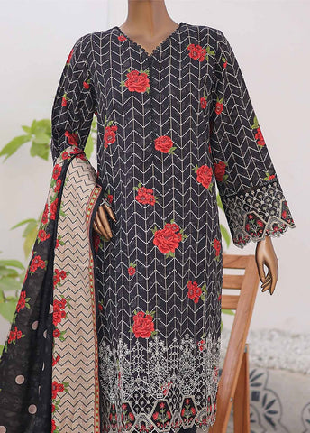 Bin Saeed Fabric - WKE-058 F-3 Piece Khaddar Embroidered Stitched Suit