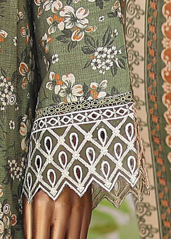 Bin Saeed Fabric - WKE-058 F A-3 Piece Khaddar Embroidered Stitched Suit