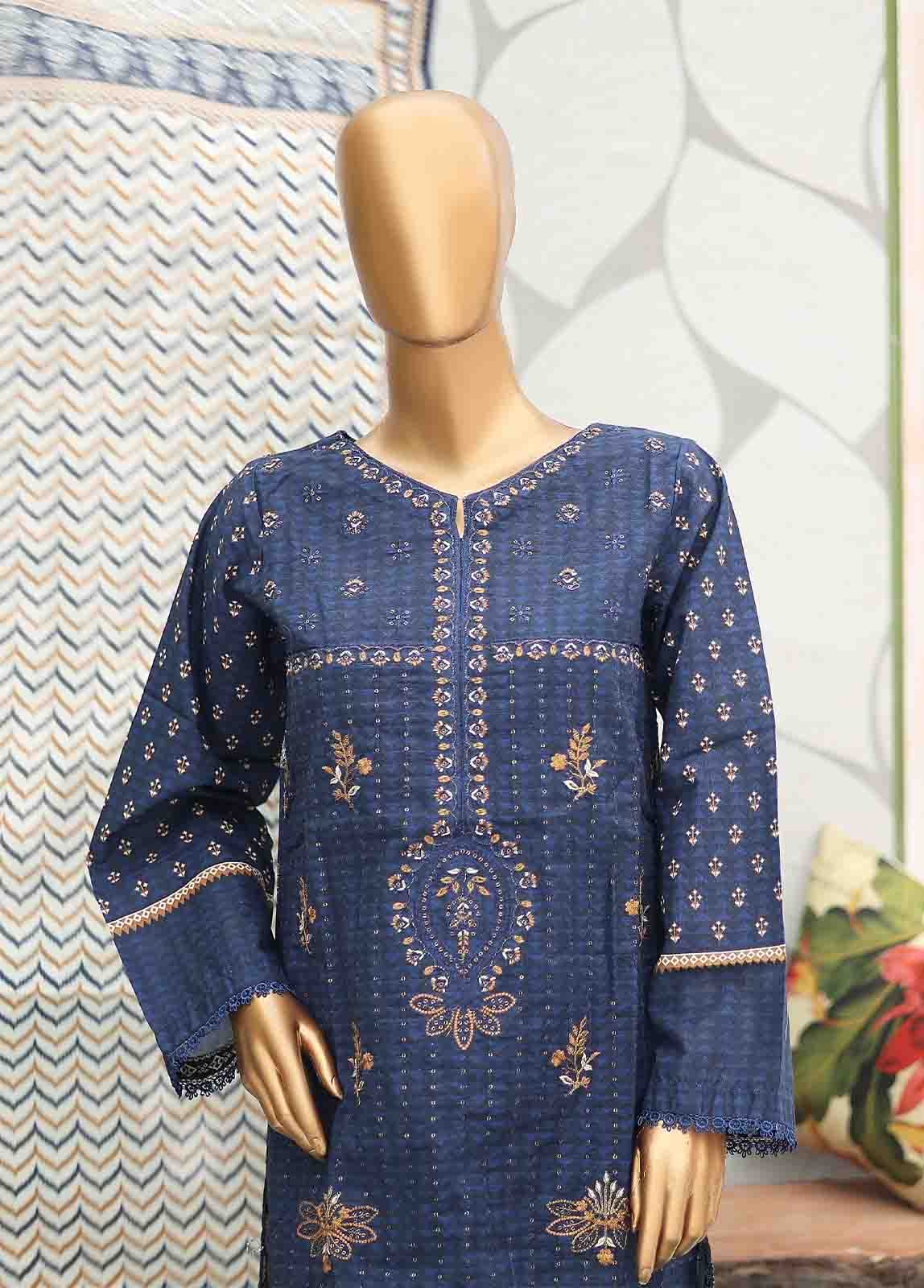 Bin Saeed Fabric - WKE-059-3 Piece Khaddar Embroidered Suit
