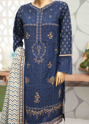 Bin Saeed Fabric - WKE-059-3 Piece Khaddar Embroidered Suit