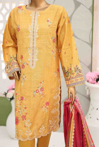 Bin Saeed Fabric - WKE-060-3 Piece Khaddar Embroidered Suit