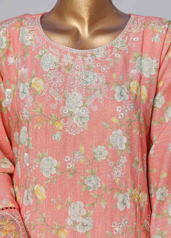 Bin Saeed Fabric - WKE-060 C -3 Piece Khaddar Embroidered Stitched Suit