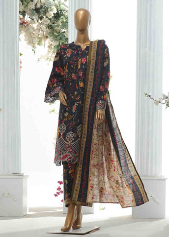 Bin Saeed Fabric - WKE-062 A -3 Piece Khaddar Chikankari Stitched Suit