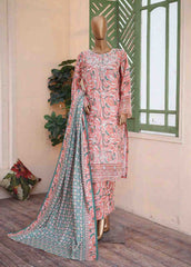 WKE-063 A -3 Piece Khaddar Chikankari Stitched Suit (Copy)