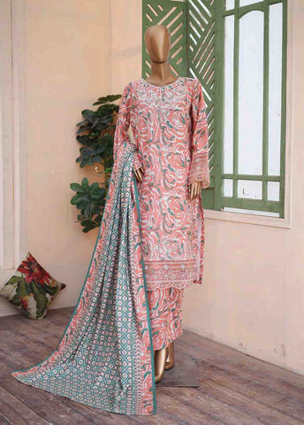 Bin Saeed Fabric - WKE-063 A -3 Piece Khaddar Chikankari Stitched Suit (Copy)