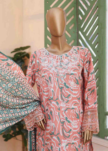 Bin Saeed Fabric - WKE-063 A -3 Piece Khaddar Chikankari Stitched Suit (Copy)