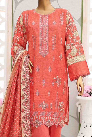 Bin Saeed Fabric - WKE-064-3 Piece Khaddar Embroidered Suit