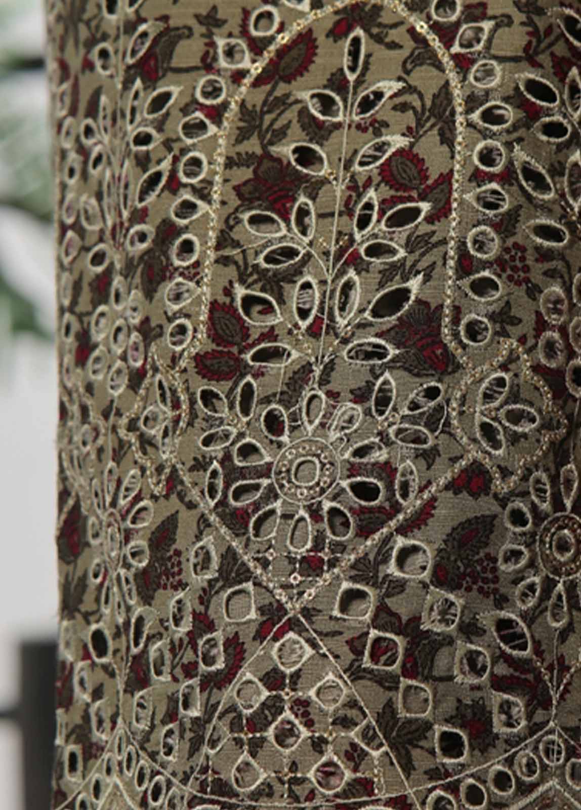 Bin Saeed Fabric - WKE-065 -3 Piece Khaddar Chikankari Stitched Suit