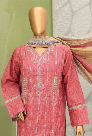 Bin Saeed Fabric - WKE-066-3 Piece Khaddar Embroidered Suit