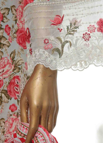 Bin Saeed Fabric - WKE-068 A -3 Piece Khaddar Chikankari Stitched Suit