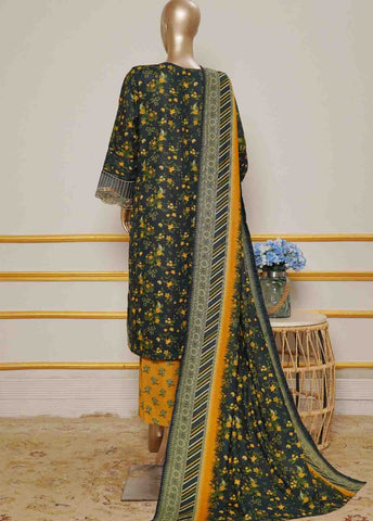 Bin Saeed Fabric - WKE-070 B-3 Piece Khaddar Embroidered Stitched Suit