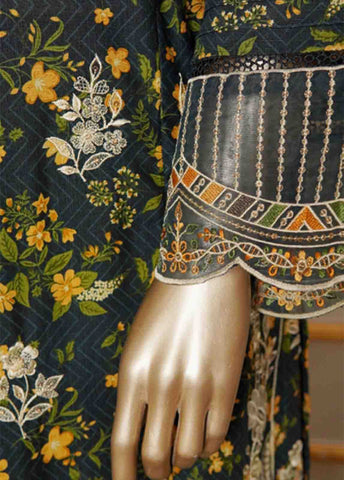 Bin Saeed Fabric - WKE-070 B-3 Piece Khaddar Embroidered Stitched Suit