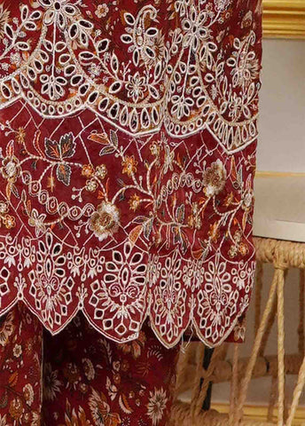 Bin Saeed Fabric - WKE-073- 3 Piece Khaddar Emboidered Stitched Suit