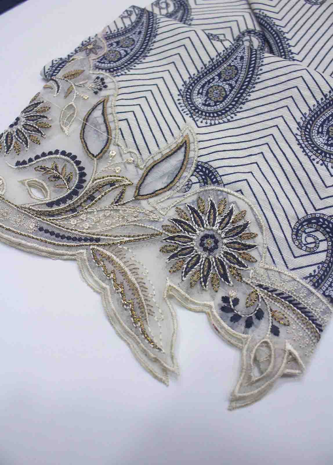 Bin Saeed Fabric - WKE-076 B-3 Piece Khaddar Embroidered Stitched Suit