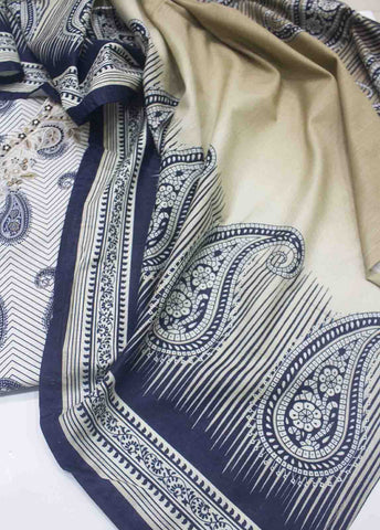 Bin Saeed Fabric - WKE-076 B-3 Piece Khaddar Embroidered Stitched Suit