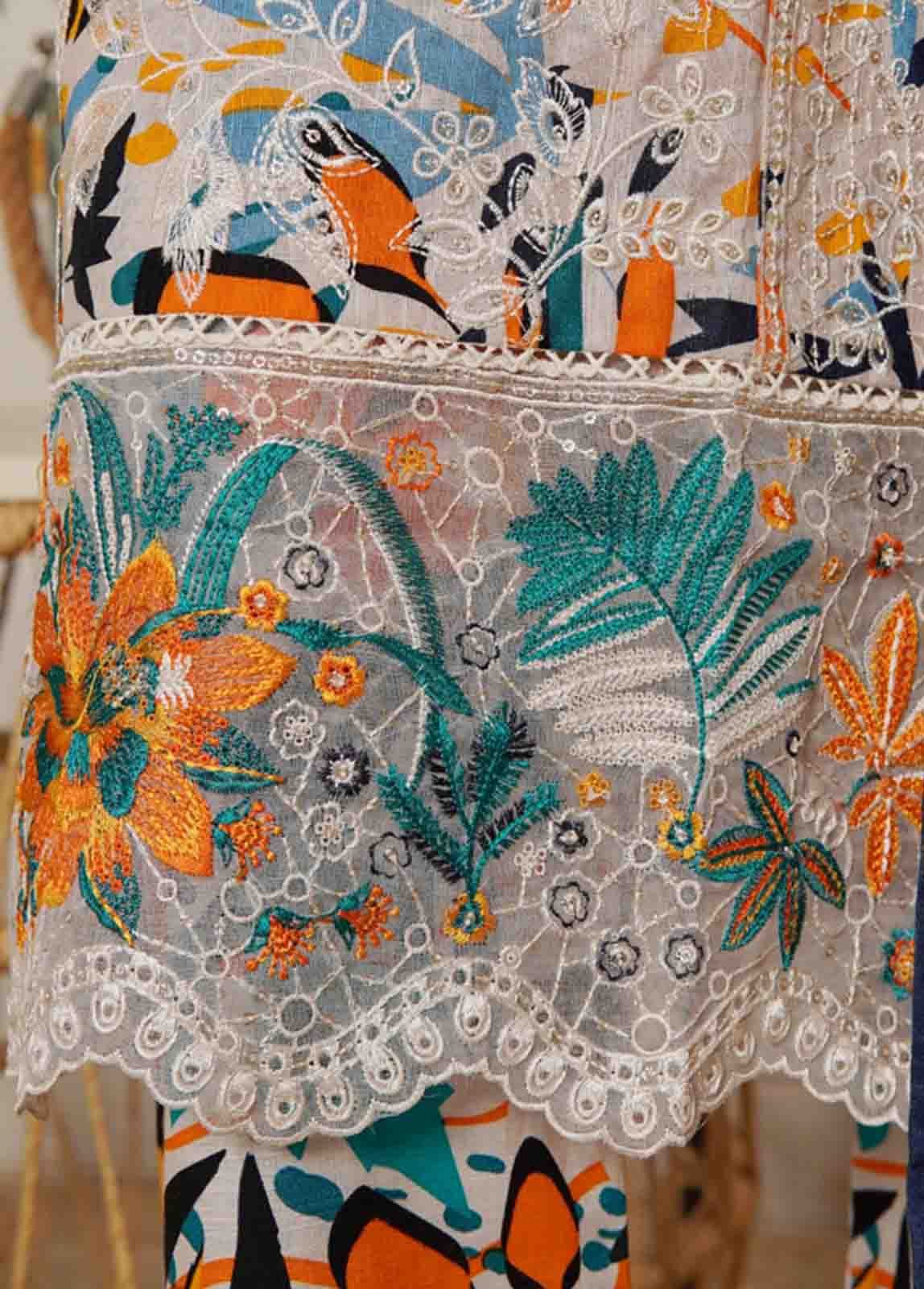 Bin Saeed Fabric - WKE-079 B-3 Piece Khaddar Embroidered Stitched Suit