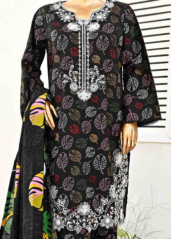 Bin Saeed Fabric - WKE-082-3 Piece Khaddar Embroidered collection