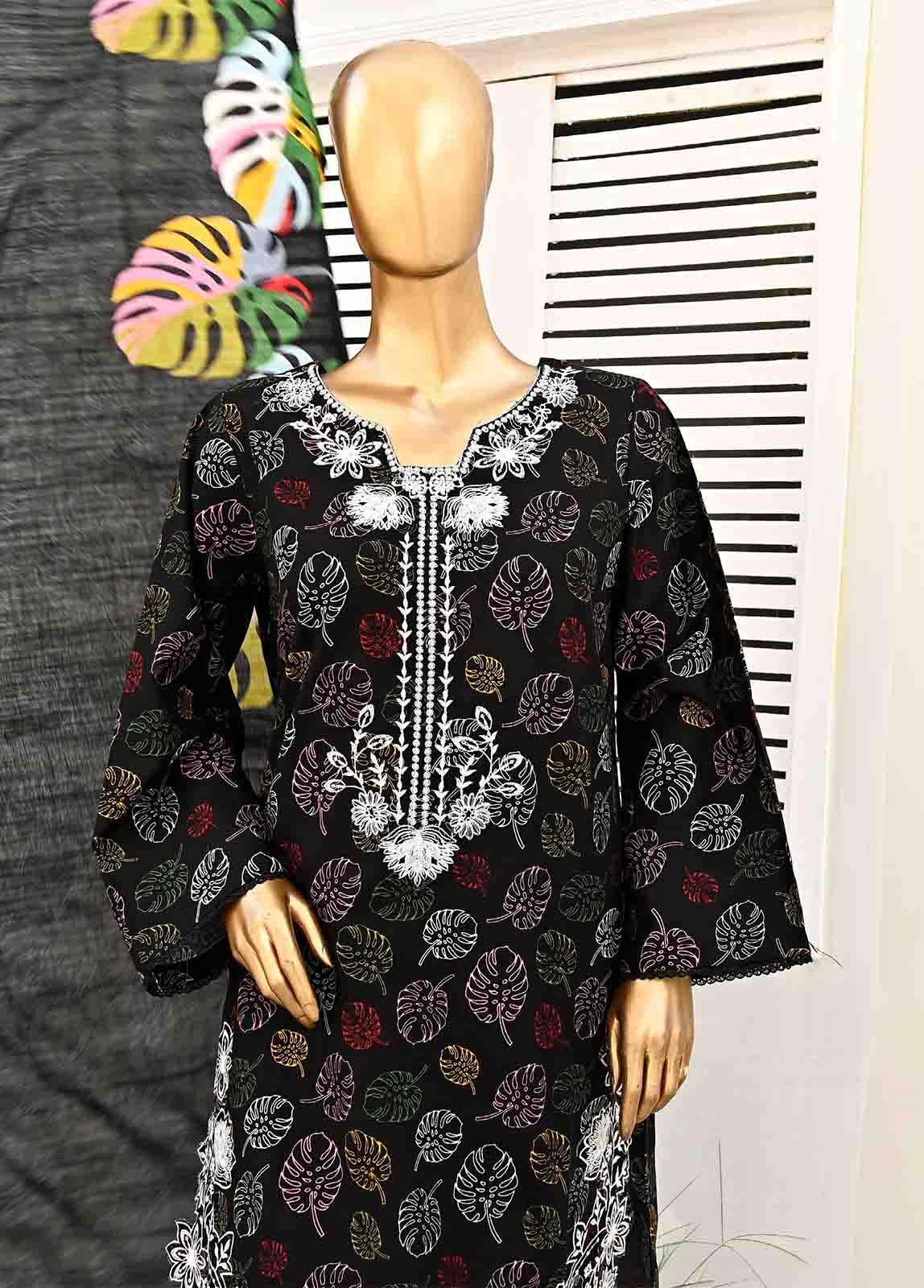 Bin Saeed Fabric - WKE-082-3 Piece Khaddar Embroidered collection