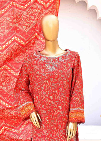 Bin Saeed Fabric - WKE-083-3 Piece Khaddar Embroidered collection