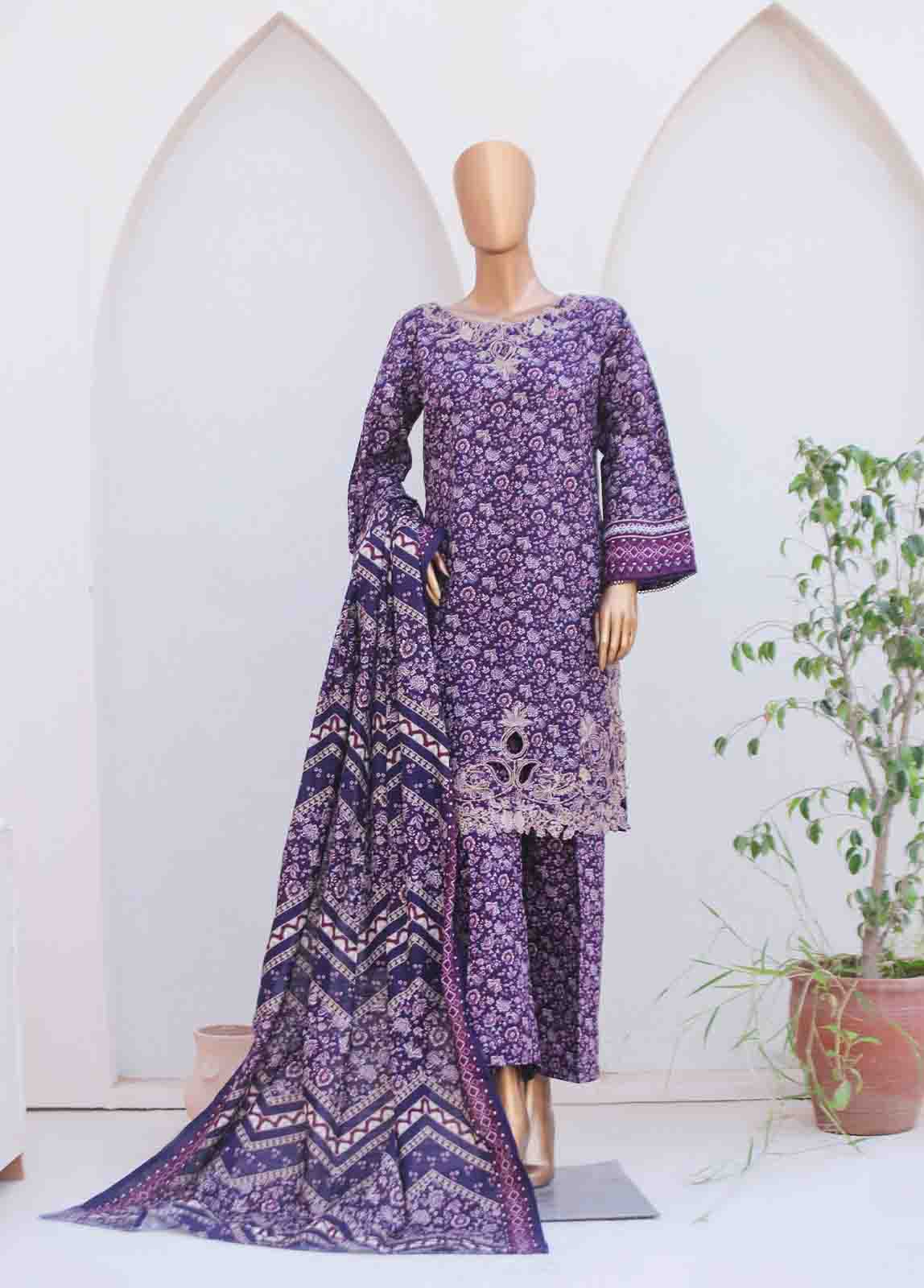 WKE-085-3 Piece Khaddar Embroidered collection