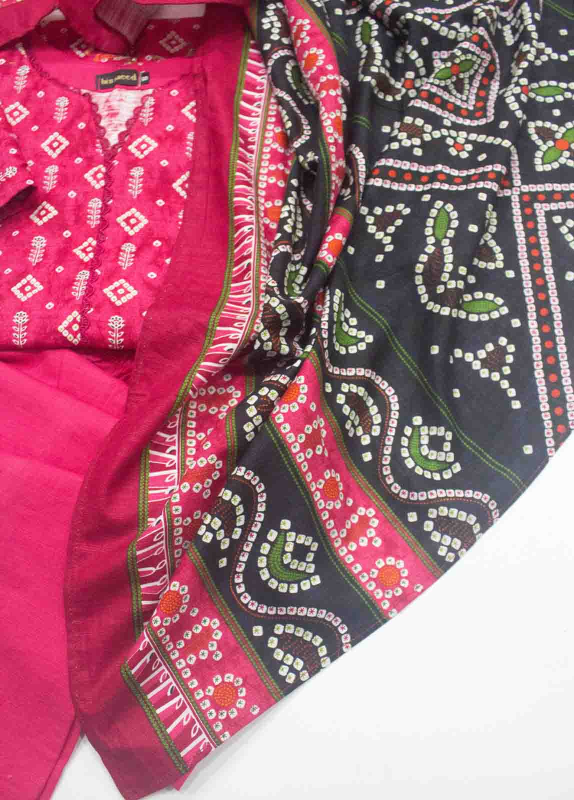 Bin Saeed Fabric - WKE-087-3 Piece Khaddar Embroidered Suit