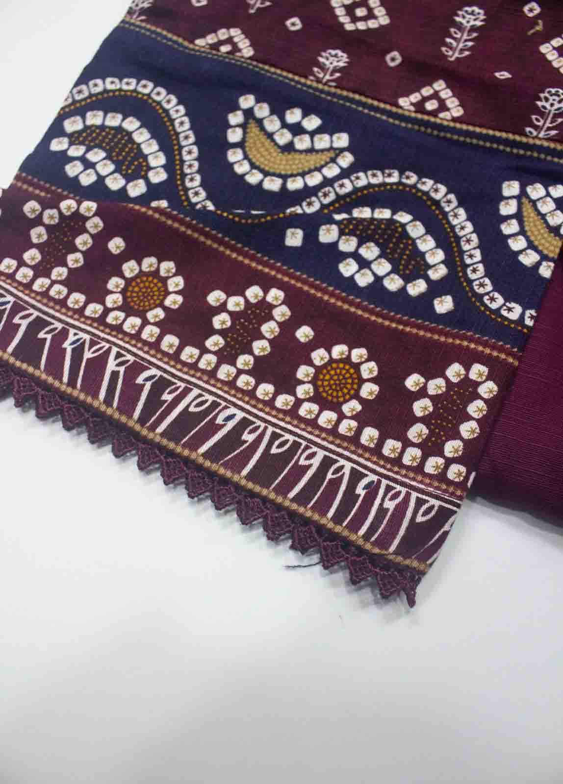 Bin Saeed Fabric - WKE-088-3 Piece Khaddar Embroidered Suit