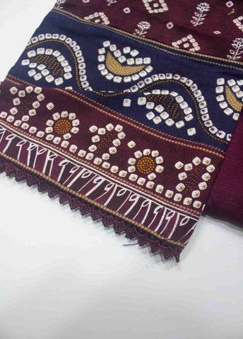 Bin Saeed Fabric - WKE-088-3 Piece Khaddar Embroidered Suit