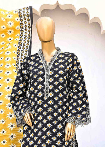 Bin Saeed Fabric - WKE-090-3 Piece Khaddar Embroidered collectio