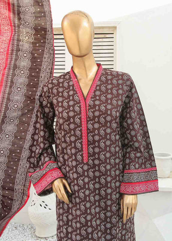 Bin Saeed Fabric - WKF-003-3 Piece Khaddar Printed