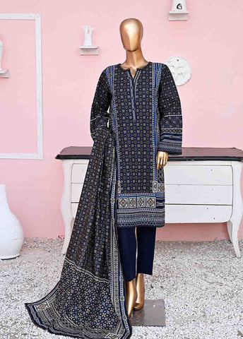 Bin Saeed Fabric - WKF-011-3 Piece Khaddar Printed collection